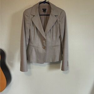 Anne Taylor Women's Blazer Small Taupe